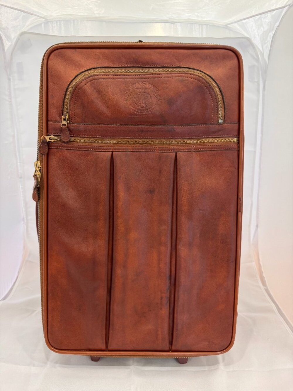 Ghurka No. 51 Traveler Vintage Leather Wheeled Suitcase